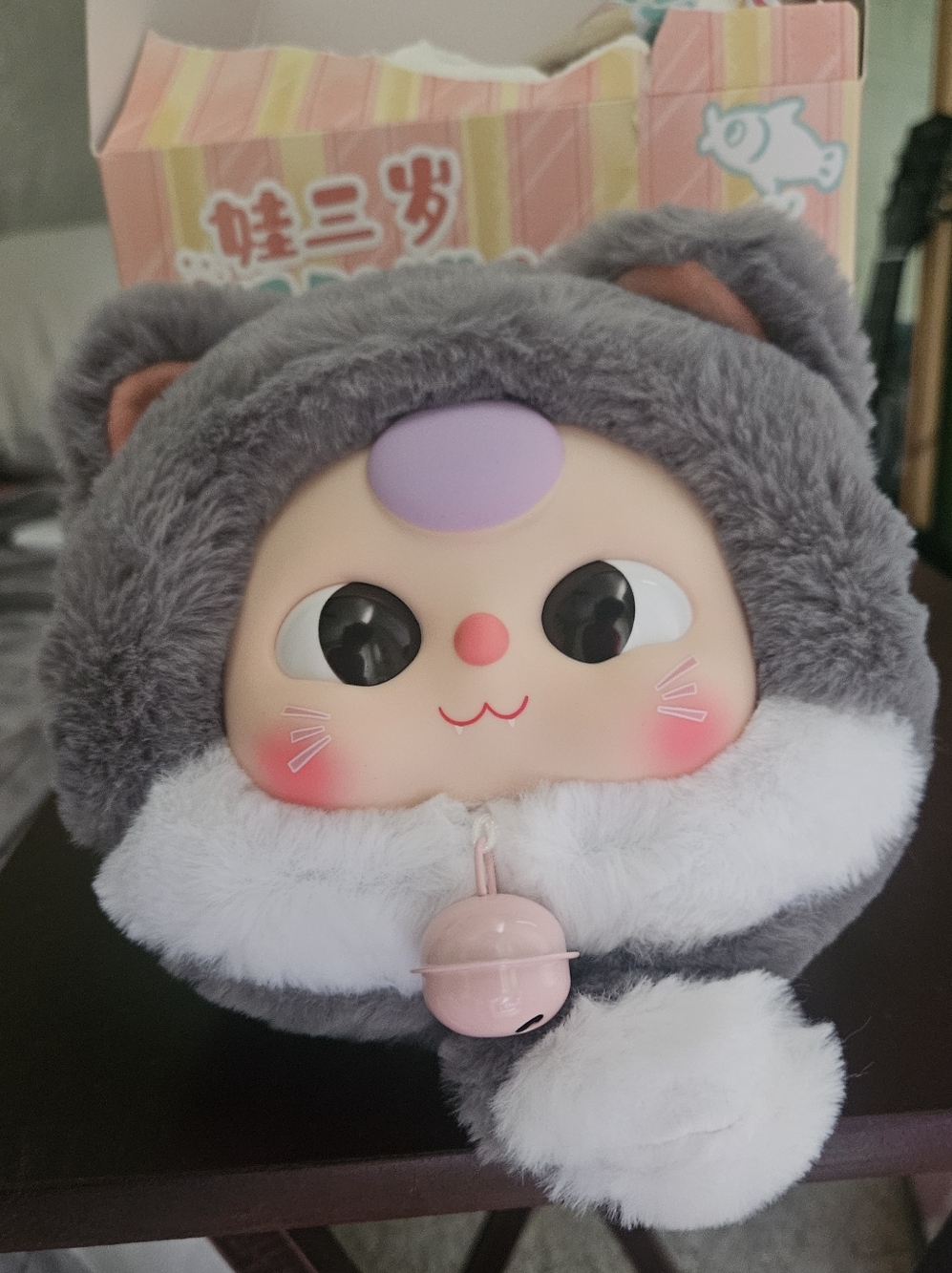 Baby Three Cat Plush Zipper Bag